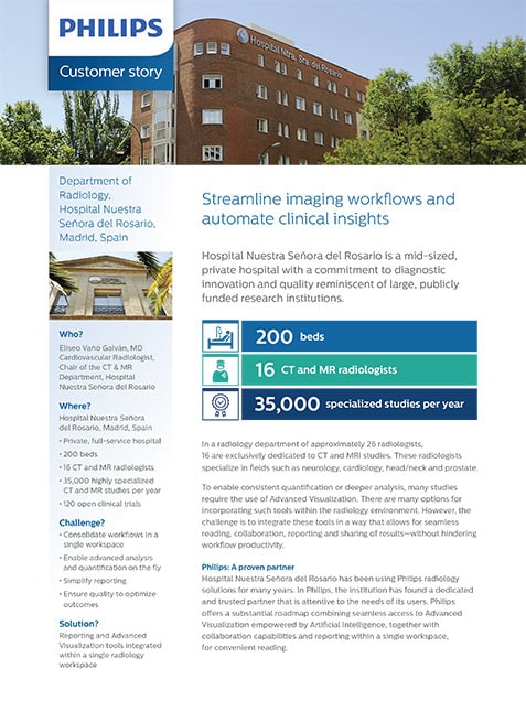 : Cover of story on radiology image interpretation and automating clinical insights at Hospital Nuestra Senora del Rosario
