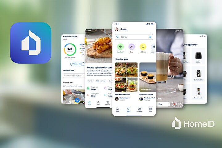 HomeID, Learn the ins and outs of your machine and discover new cafe-style coffee recipes on our HomeID app. 